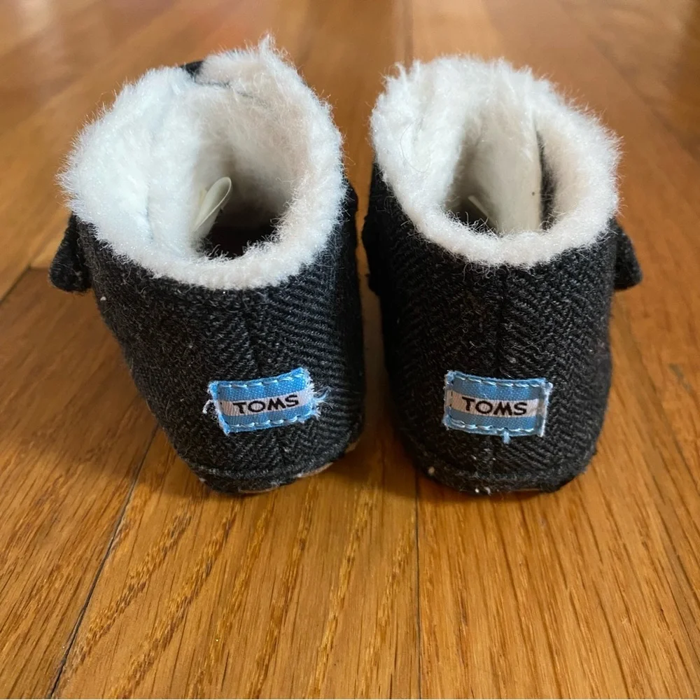 Baby Unisex Dark Grey Toms Boots